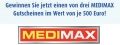 3 MEDIMAX Gutscheinen im Wert von je 500 €uro!